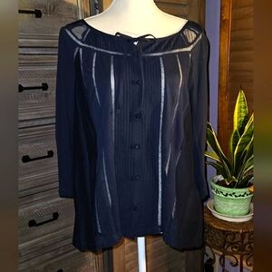 Anthropologie Blue Blouse Size Medium New Condition